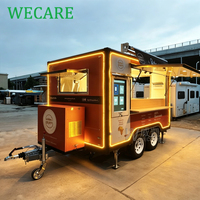 WECARE Remorque de restauration mobile pour bubble tea, café, crème glacée, burgers, avec équipement de cuisine complet