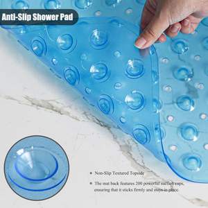 แผ่นรองอาบน้ำกันลื่นสีฟ้าใส ขนาด 40x16 นิ้ว ลดราคาพิเศษ - Product Image 2