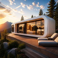 Maisonnette mobile de luxe moderne en conteneur préfabriqué Apple Cabin avec garantie d'un an pour complexe hôtelier, camping et hôtel