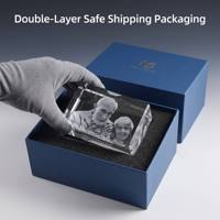Cube en cristal K9 gravé au laser 3D personnalisé avec photo, souvenir commémoratif pour la famille et les animaux de compagnie