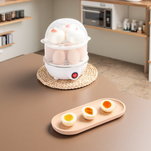 Olla para Cocer Huevos Pequeña para el Hogar, Apagado Automático, 350W, 2 Niveles, 7 Huevos, Anti-Quemaduras <span class=keywords><strong>en</strong></span> Seco, Fácil de Limpiar, Multifunción, Transfronterizo - Product Image 1