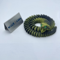 Serpent Articulé Flexible Imprimé en 3D, Vipère Magique Articulée pour la Relaxation, Décoration Intérieure Unique