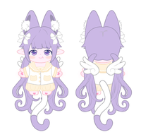 Peluche personnalisée Chat Fille, Mignonne Poupée en Peluche Style Anime Chat Fille Violette pour Cadeaux de Fans, Figurine en Peluche Jouet