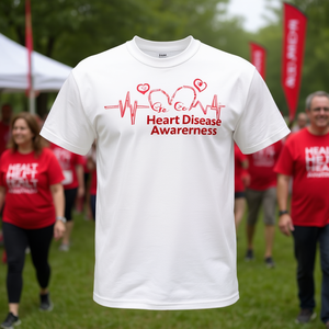 T-shirt de sensibilisation à la maladie cardiaque Go Red pour femmes, hommes et enfants - Célébrez la Journée de la robe rouge - T-shirts promotionnels - Product Image 3
