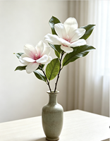 Magnolia 2-takken bloemen kunstmatig hoge simulatie real touch huisdecoratie zachte meubels Valentijnsdag groothandel