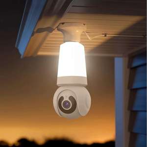 للبيع بالجملة مصباح كهربائي V380 داخلي للمنزل مزود بكاميرا E27 خيط مع رؤية ليلية كشف عن الحركة ومستشعر CMOS صوتي في اتجاهين - Product Image 2