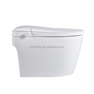 Inodoro Moderno de Cerámica de Una Pieza con Tanque Oculto, Drenaje en Forma de S, Sin Electricidad, Descarga por Pulso y Bidé - Product Image 3