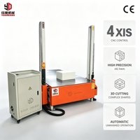 Machine de découpe de mousse CNC à fil chaud 4 axes - Découpeuse automatique numérique à commande à distance pour polystyrène et mousse EPS