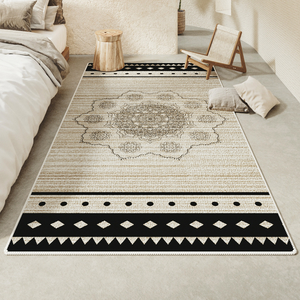 พรมปูพื้นห้องนั่งเล่น ผ้ากำมะหยี่อาร์กติก นุ่ม สไตล์โบโฮ โมร็อกโก โบฮีเมียน สำหรับปูพื้นภายในห้องนอน ขายส่งจากโรงงาน - Product Image 4