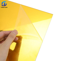 Lámina acrílica de espejo dorado con textura de panal de abeja TONGYUAN para azulejos de techo