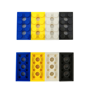 Nhà Máy Bán buôn DIY giáo dục nhựa trẻ em khối xây dựng tấm 2x4 với 3 lỗ đồ chơi gạch 3709b - Product Image 2