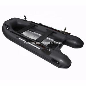 Panic Buying 430cm PVC Inflable Paddle Boat Vela Dinghy Sport Rib Boat con piso <span class=keywords><strong>de</strong></span> aluminio - Product Image 1