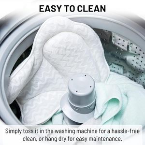 Cuscino da Bagno Antiscivolo 4D in Rete, Cuscino per <span class=keywords><strong>Doccia</strong></span> Bianco, Cuscino Massaggiante per Vasca con Ventosa - Product Image 5