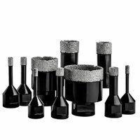 Kit de scies cloches diamantées brasées sous vide en aluminium, vente en gros directe usine, lot de 5 pièces pour maçonnerie