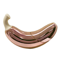 Neuer Stil Versteckter Bananen-Klitoris-Massager USB Wiederaufladbar IPX7 Wasserdicht Anpassbare Frequenz Silikon Sexspielzeug für Paare 40 DB