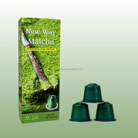 Kapsul Matcha Murni Alami Kompatibel dengan Nespresso Grosir Label Pribadi Produsen Kapsul Teh Hijau Sumber Langsung