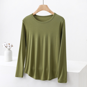 เสื้อยืดแขนยาวไซส์ใหญ่พิเศษ XL-8XL สำหรับผู้หญิง คอกลม ผ้าเนื้อยืด เหมาะสำหรับพยาบาล ใส่เป็นเสื้อซับในหรือเสื้อชั้นในสำหรับบุคลากรโรงพยาบาล - Product Image 4