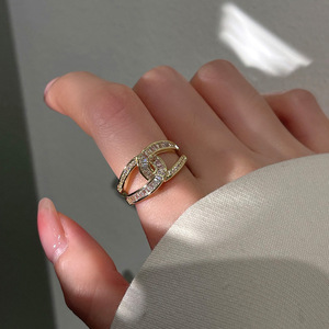 Women's Luxury Zircon <b>Rings</b> Eternity Promise CZ <b>Crystal</b> Finger <b>Ring</b> Full Diamond Engagement Wedding <b>Rings</b> - Product Image 3