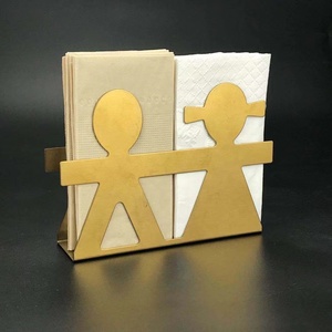 <span class=keywords><strong>Servilletero</strong></span> de tejido <span class=keywords><strong>Vertical</strong></span> de mesa de Metal creativo de acero inoxidable - Product Image 3