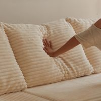 Canapé modulaire sectionnel en velours côtelé de 133 pouces, surdimensionné, en forme de U, sans accoudoirs, sans structure, moderne, gain de place, avec ottoman mobile pour salon