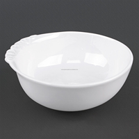 5.5 pouces porcelaine blanche bol à salade en céramique ensemble d'assiettes or jante plante Design élégant vaisselle plateau Stock vaisselle soupières