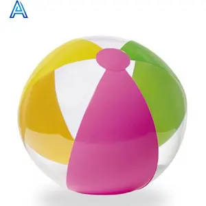 Ballon gonflable clair de boule de jeu d'eau de plage de panneau de PVC 6 pour le ballon d'eau promotionnel de boule de cadeau