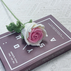 DREA - Rosa Artificial Hecha a Mano, Estilo Europeo, Rosa de Ganchillo Tailandesa, Decoración para el Hogar, Graduación, Navidad - Product Image 6