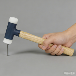 Martello per installazione con testa in nylon, manico in legno <span class=keywords><strong>di</strong></span> <span class=keywords><strong>noce</strong></span> e impugnatura testurizzata, utensile manuale per fai da te - Product Image 6