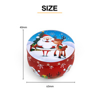 Boîte en métal miniature de Noël personnalisée Jinyuanbao 4OZ, boîte à bougie parfumée, boîte en métal, récipient pour chocolat et bonbons avec couvercle