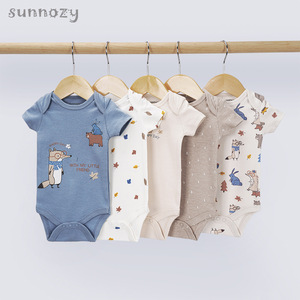 Body per Neonati a Maniche Corte, Tema Animali, Stile Coreano, Unisex, in Cotone, per Tutte le Stagioni, Produzione all'Ingrosso/OEM - Product Image 5
