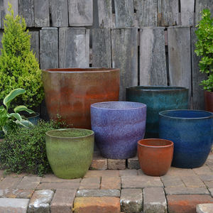 Macetas grandes de cerámica esmaltada para jardín, venta al por mayor, macetas de cerámica para orquídeas - Product Image 1