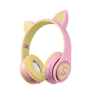 Audífonos Inalámbricos <span class=keywords><strong>con</strong></span> Cancelación <span class=keywords><strong>de</strong></span> Ruido KT-M22, Plegables, HiFi, Graves Profundos, Diadema <span class=keywords><strong>con</strong></span> Luces LED, <span class=keywords><strong>Auriculares</strong></span> <span class=keywords><strong>con</strong></span> <span class=keywords><strong>Orejas</strong></span> <span class=keywords><strong>de</strong></span> <span class=keywords><strong>Gato</strong></span> para Niñas, Regalo - Product Image 1