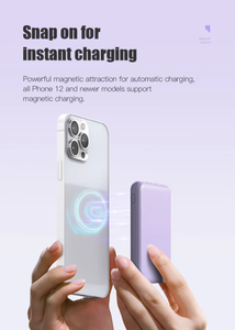 แบตสำรองพกพาแบบกันน้ำ แม่เหล็กในตัว ความจุ 5000mAh ชาร์จไร้สาย พร้อมพอร์ต USB คู่ รองรับการชาร์จเร็ว 5W - Product Image 4