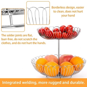 <span class=keywords><strong>2019</strong></span> nuevo estilo de nivel 2 de acero inoxidable cesta de alambre para frutas y verduras - Product Image 2