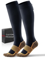 Chaussettes de compression infusées au cuivre 20-30 mmHg pour hommes et femmes, soutien gradué, circulation, sport, voyage, infirmières