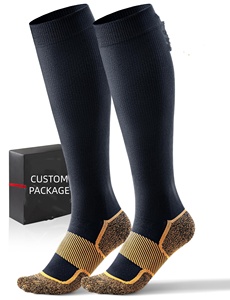Calze a Compressione con Infusione di Rame 20-30 mmHg per Uomo e Donna, Supporto Graduato per Circolazione, Sport, Viaggi e Infermieri - Product Image 1