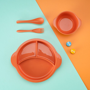 4PCS Modern Children's Plats Plats Set Four Quantitative Breakfast Grid Plate for Baby's Complementary Food Eating Weight Loss - Product Image 5