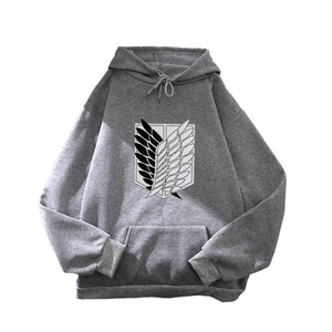 New Harajuku Attack Titan Unisex Acrylic Casual Sweatshirt Autumn/Winter Japanese <b>Anime</b> Graphic Top - Product Image 4