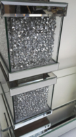 Table de salon avec miroir scintillant, Table de couloir en diamant écrasé, pour maison d'hôtel, offre spéciale, livraison gratuite