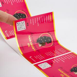 Étiquettes d'emballage écologiques autocollantes en PET imperméables rectangulaires de 120 ml pour huile de croissance capillaire aux huiles essentielles de rose - Product Image 5