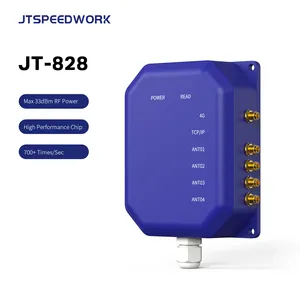 JT-828 Rfid ओम उद्योग पाठक 902-928mhz 10 मीटर लंबी दूरी की छोटी सी यूएचएफ एकीकृत डेस्कटॉप रीडर