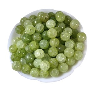 Jade teñido con agua de Lankou, cuentas redondas de vidrio craquelado y esmaltado, dispersas, pulsera hecha a mano DIY, b - Product Image 5