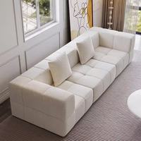 Italienisches Minimalistisches Komprimiertes Schwamm-Modulares Umweltfreundliches Ecksofa-Set in Weiß für Wohnzimmer, Apartment und Hotel