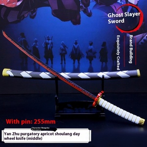 Tanjiro Anime pour tueur de démons <span class=keywords><strong>Kimetsu</strong></span> <span class=keywords><strong>No</strong></span> <span class=keywords><strong>Yaiba</strong></span> Nichirin gaine d'épée plaqué or sculpté métal Halloween porte-clés numérique - Product Image 6