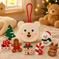 Boîte de rangement en silicone en forme d'ours pour articles de bébé - Étui portable suspendu pour ranger les accessoires de Noël (vente en gros)