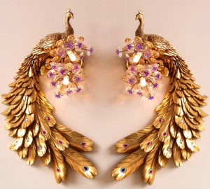 Moderna lampada da parete pavone E27 lampadina LED per camera da letto interna camera da letto Hotel decorazione luce - Product Image 4