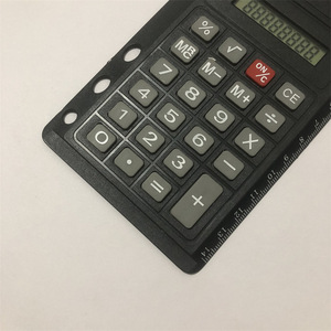 Laptop Six Hole Small Screen Calculator Black ABS Battery Powered For Accounting Bookkeeping Copying - Product Image 3