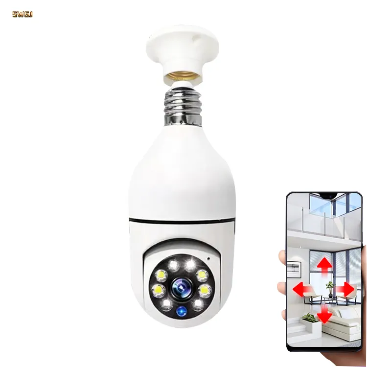 Smart Home Light Bulb Lamp Wifi 2MP Camera 360 Degree Pnaoramic Wireless IR Security VR CCTV Camera