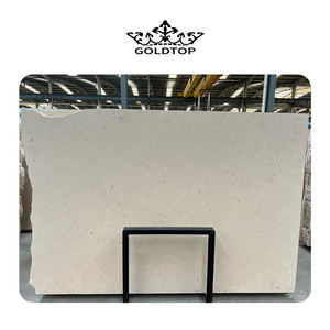 Goldtop Castle Dalles de calcaire beige Style populaire avec taches noires pour villa OEM/ODM Grande dalle de pierre - Product Image 1