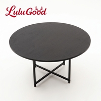 Tables basses modernes en MDF avec structure en métal, meubles de salon, table à thé noire